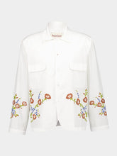 Baziszt White Hocha Long-Sleeved Cotton Shirt