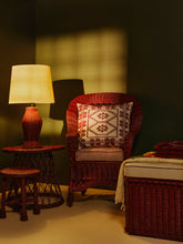 House of Capricorn Handmade Furnas Bordeaux Wicker Lamp Base