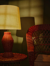 House of Capricorn Handmade Furnas Bordeaux Wicker Lamp Base