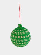 Coro Cora Green and White Christmas Ball Ornament