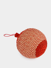 Coro Cora Red and White Christmas Ball Ornament