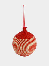 Coro Cora Red and White Christmas Ball Ornament
