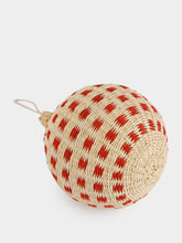 Coro Cora White and Red Christmas Ball Ornament