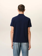 Ami Paris Night Blue Cotton Polo Shirt