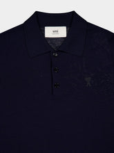 Ami Paris Night Blue Tonal Ami Polo
