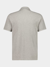 Ami Paris Heather Ash Grey Contrasted Ami de Coeur Polo Shirt