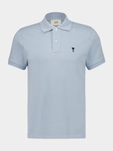Ami Paris Sky Blue Cotton Ami de Coeur Polo Shirt