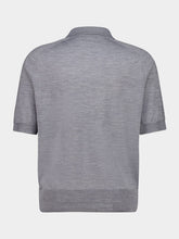 Ami Paris Grey Wool Short Sleeves Ami De Coeur Polo