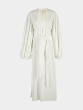 Marrakshi Life Solid White The Touareg Cotton V-Neck Maxi Dress