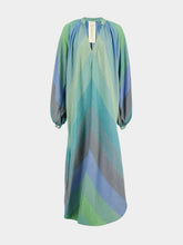 Marrakshi Life Stripe 52 The Touareg Cotton V-Neck Dress Maxi