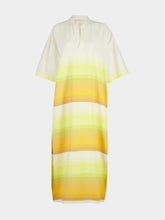 Marrakshi Life Stripe 38 Cotton V-Neck Midi Kaftan