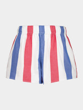 Marrakshi Life Stripe 55 High-Waisted Cotton Shorts
