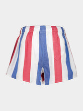 Marrakshi Life Stripe 55 High-Waisted Cotton Shorts