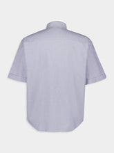 Ami Paris Blue Note Cotton Short-Sleeve Boxy Shirt