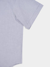 Ami Paris Blue Note Cotton Short-Sleeve Boxy Shirt
