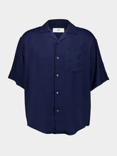 Ami Paris Navy Short Sleeve Boxy Shirt