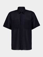 Ami Paris Navy Cotton Short Sleeve Shirt