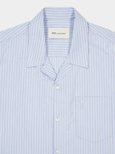 Ami Paris Blue Cotton Short Sleeve Ami De Coeur Boxy Shirt