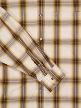 Ami Paris Boxy Beige Checkered Lyocell Shirt