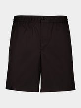 Ami Paris Black Technical Twill Shorts