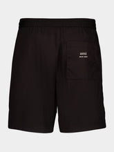 Ami Paris Black Technical Twill Shorts