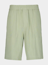 Ami Paris Elasticated Waist Sage Bermuda Shorts
