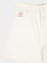 Ami Paris White Cotton Loose Bermuda Shorts