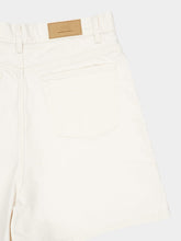 Ami Paris White Cotton Loose Bermuda Shorts