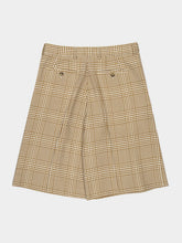 Ami Paris Caramel Prince of Wales Wool Shorts
