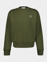 Ami Paris Loden Green Cotton Sweatshirt