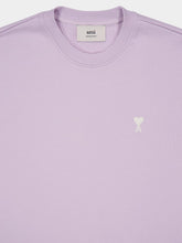 Ami Paris Lilac Cotton Embroidery Sweatshirt