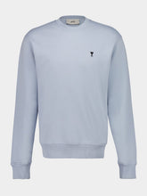 Ami Paris Sky Blue Cotton Ami de Coeur Sweatshirt