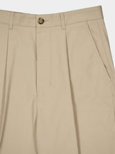 Ami Paris White Coffee Beige Oversized Carrot Trousers