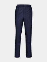 Ami Paris Navy Wool Elasticated Waist Trousers