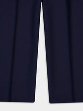 Ami Paris Navy Wool Elasticated Waist Trousers
