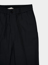 Ami Paris Anthracite Black Wool Elasticated Waist Trousers