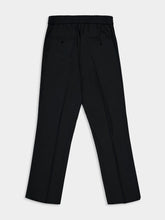 Ami Paris Anthracite Black Wool Elasticated Waist Trousers