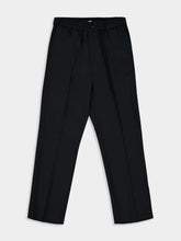 Ami Paris Anthracite Black Wool Elasticated Waist Trousers