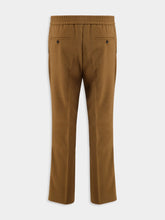Ami Paris Hazelnut Brown Wool Elasticated Waist Trousers