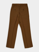 Ami Paris Hazelnut Brown Wool Elasticated Waist Trousers