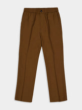 Ami Paris Hazelnut Brown Wool Elasticated Waist Trousers