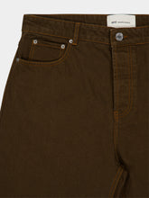 Ami Paris Chocolate Brown Large-Fit Cotton Jeans