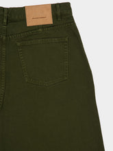Ami Paris Loden Green Wide Fit Cotton Twill Trousers