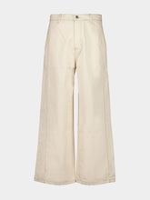 Ami Paris Off-White Cotton Wide Fit Jeans