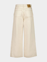 Ami Paris Off-White Cotton Wide Fit Jeans