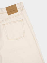 Ami Paris Off-White Cotton Wide Fit Jeans