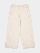 Ami Paris Off-White Cotton Wide Fit Jeans