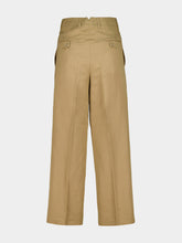 Ami Paris Mastic Beige Carrot-Fit Trousers