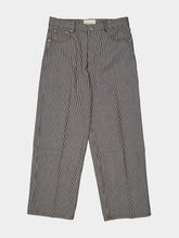 Ami Paris Indigo and Ecru Striped Baggy-Fit Cotton Jeans