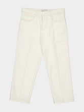 Ami Paris White Parisian-Fit Cotton Jeans